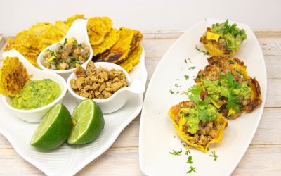 Canastas de Plátano con Guacamole